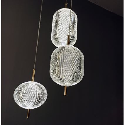 Lampadario LED su cavo PELLUCID LED/20W/230V bronzo/nero