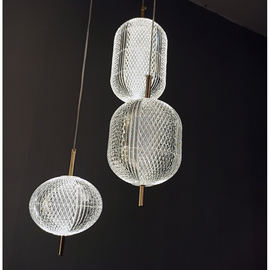 Lampadario LED su cavo PELLUCID LED/20W/230V bronzo/nero