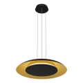 Lampadario LED su cavo PIATTINO LED/30W/230V 2700/3200/4000K Ø 40 cm nero/oro
