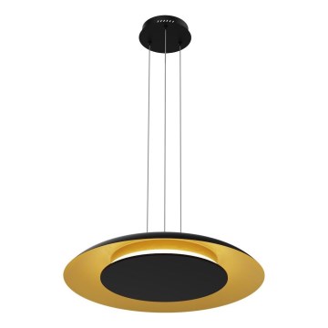 Lampadario LED su cavo PIATTINO LED/30W/230V 2700/3200/4000K Ø 40 cm nero/oro