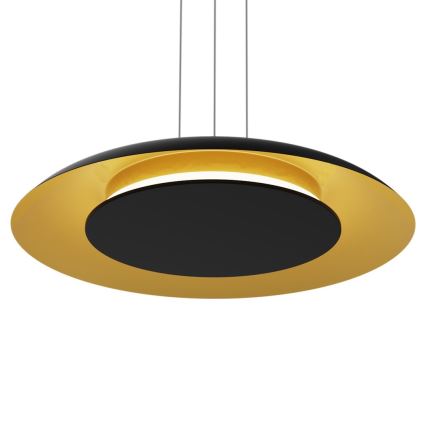 Lampadario LED su cavo PIATTINO LED/30W/230V 2700/3200/4000K Ø 40 cm nero/oro