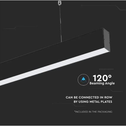Lampadario LED a cavo CHIP SAMSUNG LED/40W/230V 4000K nero