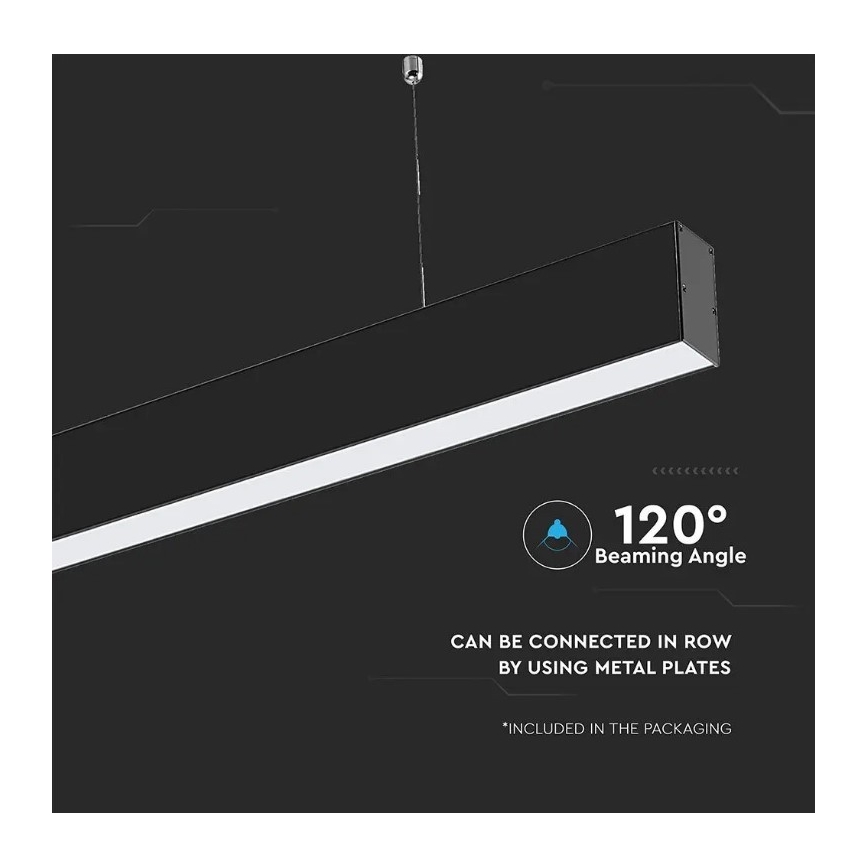 Lampadario LED a cavo CHIP SAMSUNG LED/40W/230V 4000K nero