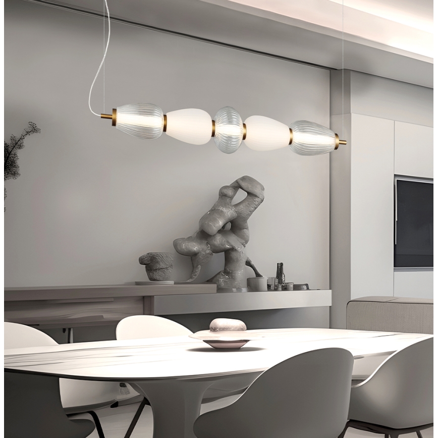 Lampadario LED su cavo SHINY LED/23W/230V bianco/oro