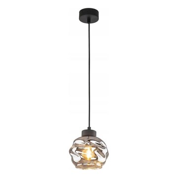 Lampadario LED su cavo ZULIA 1xE27/15W/230V nero/fumé