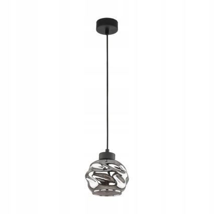 Lampadario LED su cavo ZULIA 1xE27/15W/230V nero/fumé