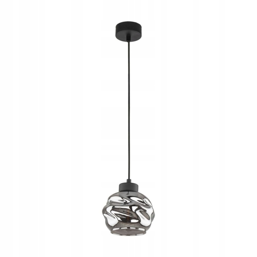 Lampadario LED su cavo ZULIA 1xE27/15W/230V nero/fumé