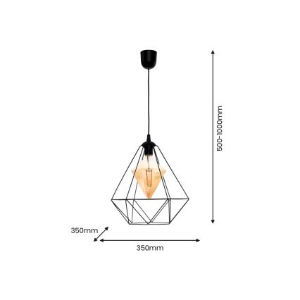 Lampadario LED su corda ALAMBRE 1xE27/4W/230V nero