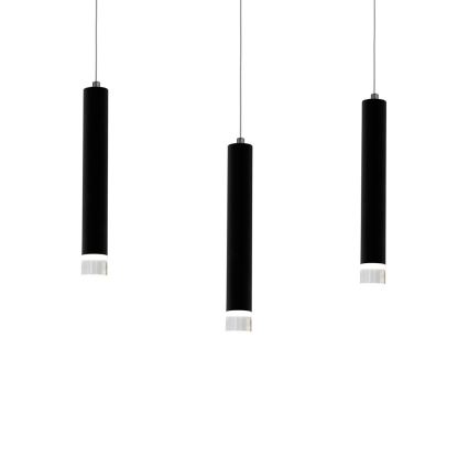 Lampadario LED su corda CARBON 3xLED/15W/230V