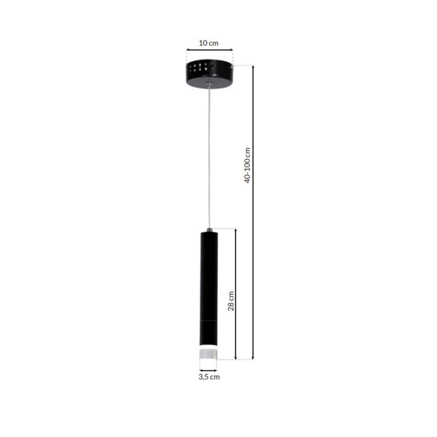 Lampadario LED su corda CARBON LED/5W/230V