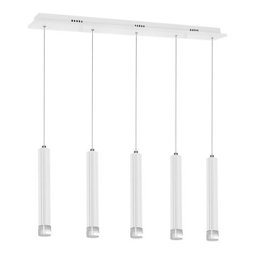 Lampadario LED su filo ALBA 5xLED/25W/230V bianco