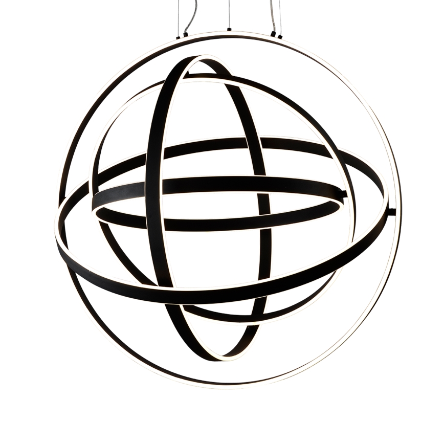 Lampadario LED su filo COPERNICUS 1xLED/260W/230V nero
