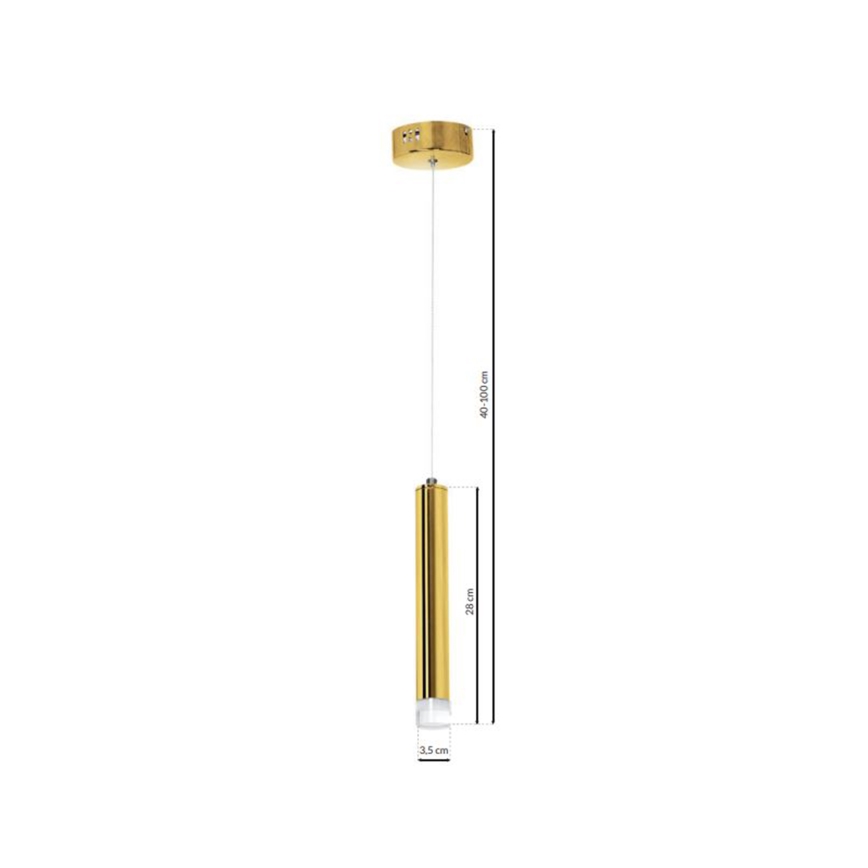 Lampadario LED su filo  GOLDIE 1xLED/5W/230V dorato