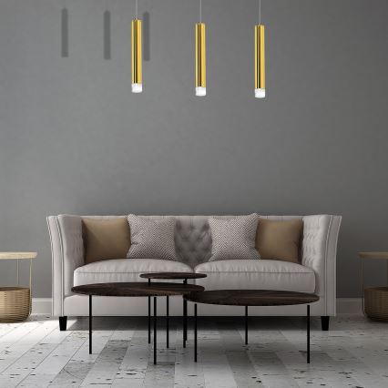 Lampadario LED su filo GOLDIE 3xLED/15W/230V dorato