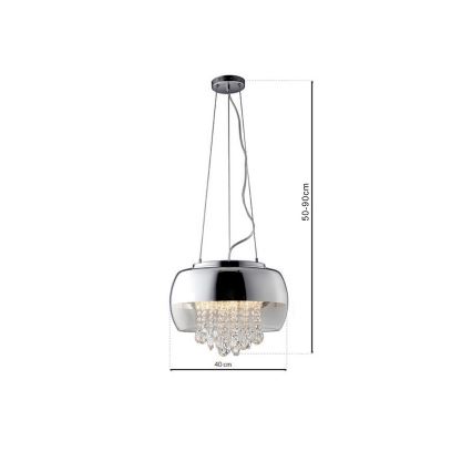 Lampadario LED su filo LUNA 1xE14/40W/230V