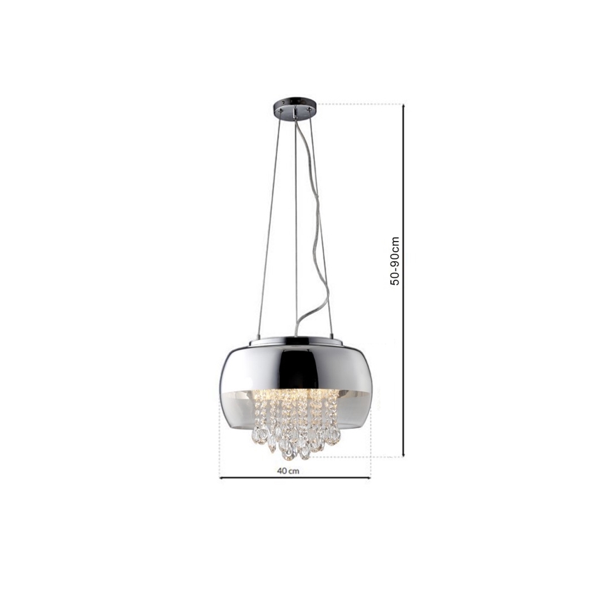 Lampadario LED su filo LUNA 1xE14/40W/230V