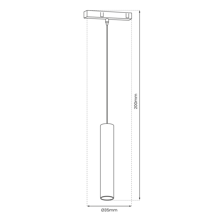 Lampadario LED su filo MAGNETIC TRACK 1xLED/7W/48V