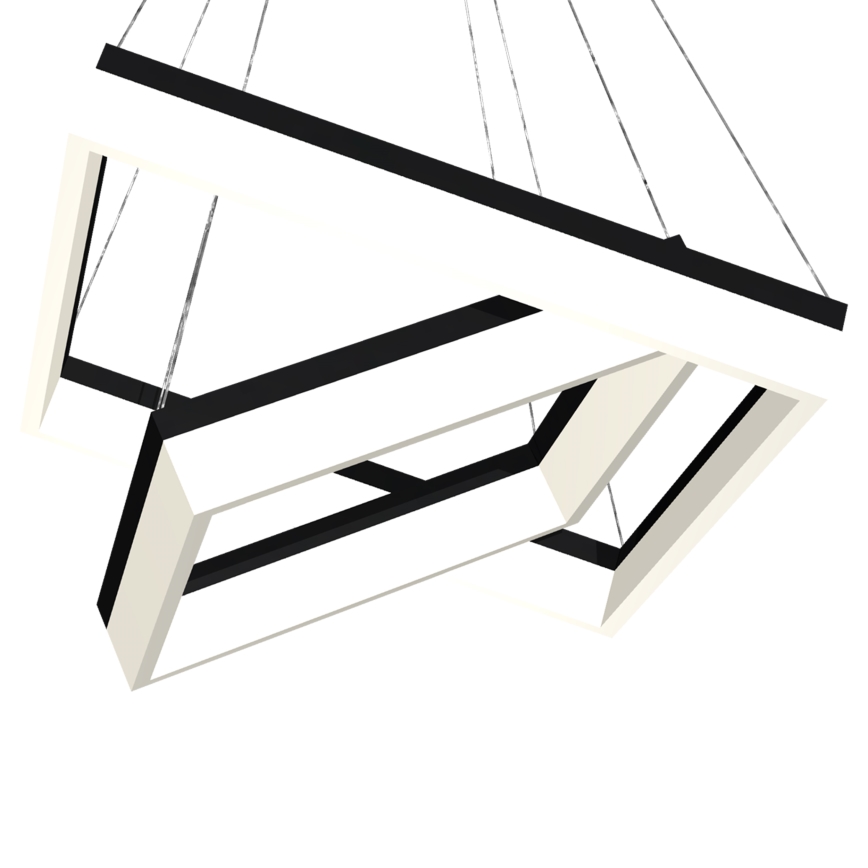 Lampadario LED su filo NERO 2xLED/80W/230V