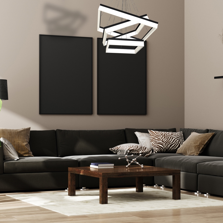 Lampadario LED su filo NERO 3xLED/140W/230V