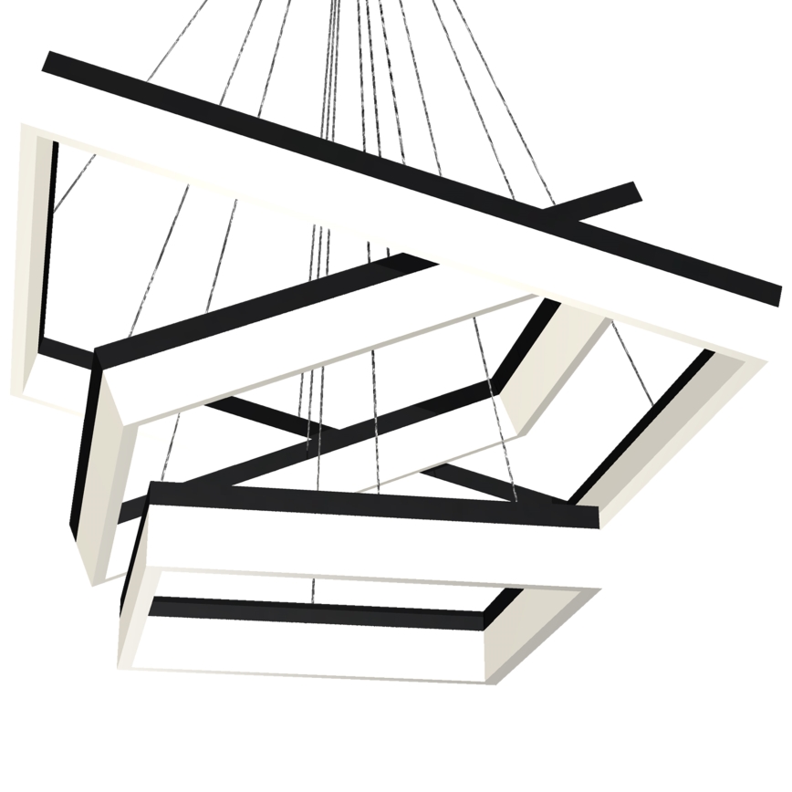 Lampadario LED su filo NERO 3xLED/140W/230V