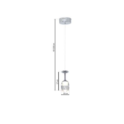 Lampadario LED su fune COPPA 1xLED/5W/230V