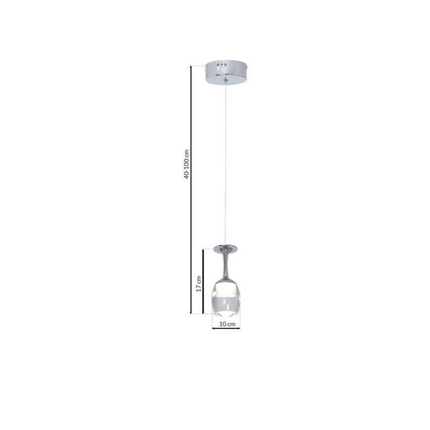 Lampadario LED su fune COPPA 1xLED/5W/230V