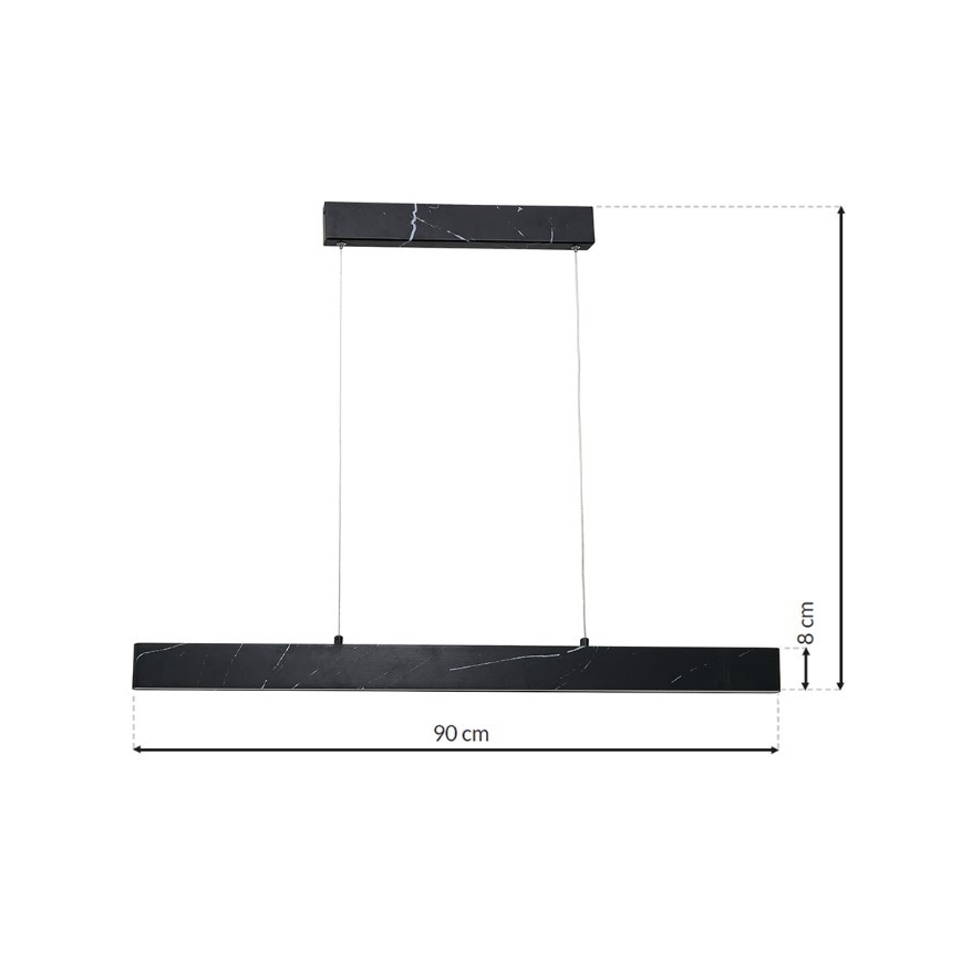 Lampadario LED su fune PIERCE LED/18W/230V nero
