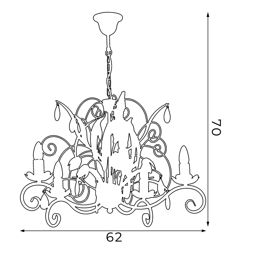 Lampadario LUCE 5xE14/60W/230V
