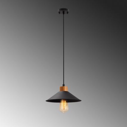 Lampadario MANAVGAT 1xE27/40W/230V nero/marrone