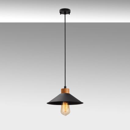 Lampadario MANAVGAT 1xE27/40W/230V nero/marrone
