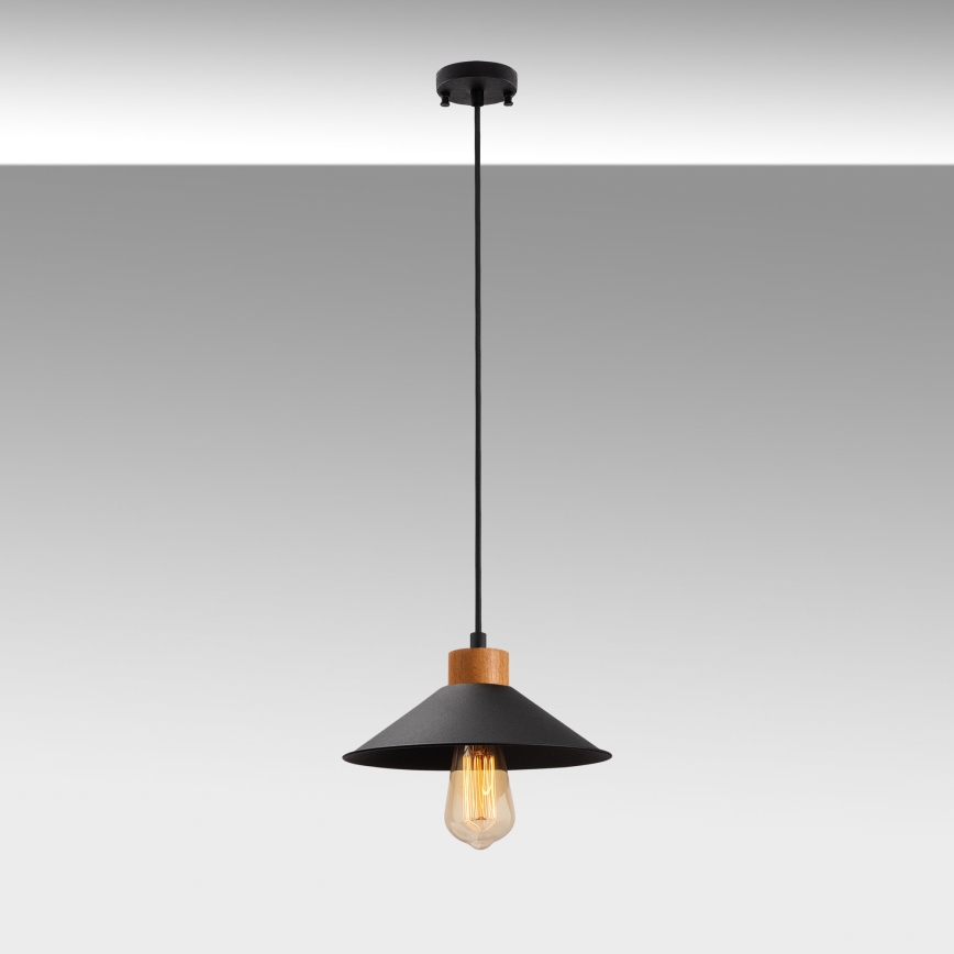 Lampadario MANAVGAT 1xE27/40W/230V nero/marrone
