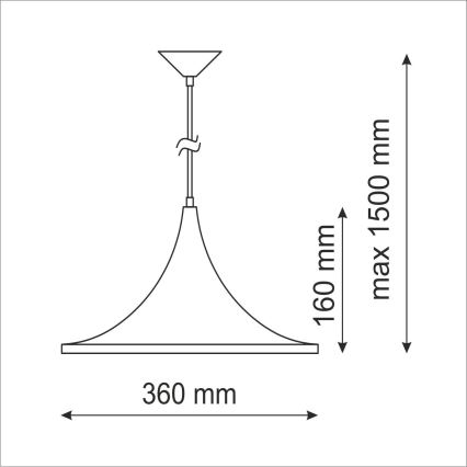 Lampadario MODERN 1A 1xE27/20W/230V