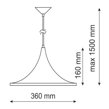 Lampadario MODERN 1A 1xE27/20W/230V