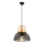 Lampadario MONZA 1xE27/40W/230V diametro 29 cm nero/oro
