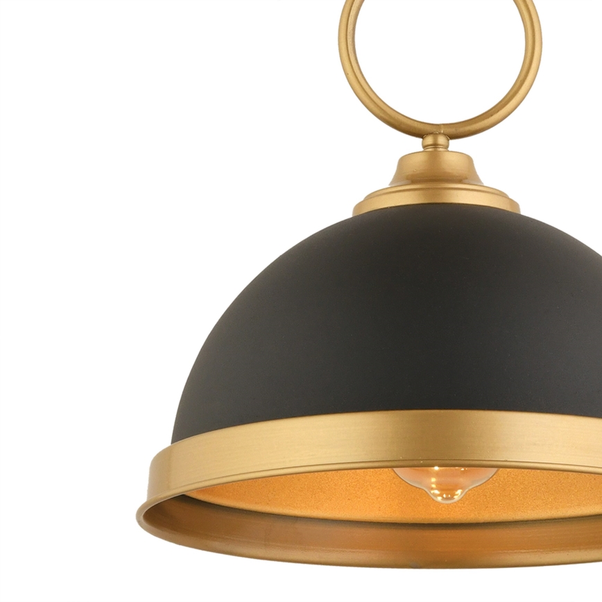 Lampadario MONZA 1xE27/40W/230V diametro 30 cm nero/bronzo