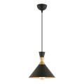 Lampadario MONZA 1xE27/40W/230V Ø 25 cm nero/oro