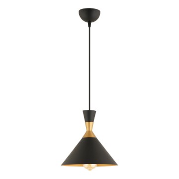 Lampadario MONZA 1xE27/40W/230V Ø 25 cm nero/oro