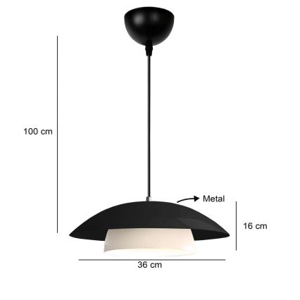 Lampadario MOONLIGH 1xE27/40W/230V nera
