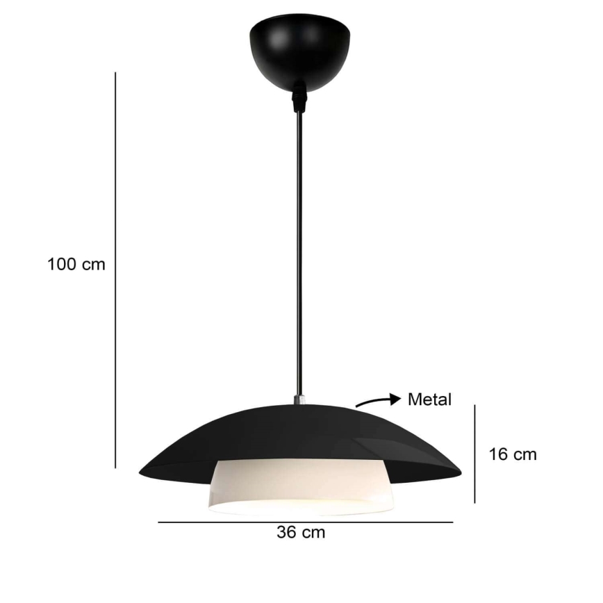Lampadario MOONLIGH 1xE27/40W/230V nera