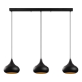 Lampadario MUBA 3xE27/40W/230V nero