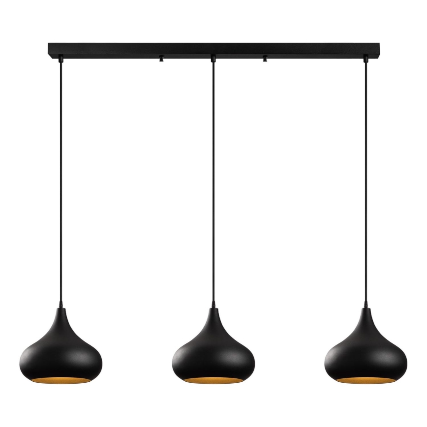Lampadario MUBA 3xE27/40W/230V nero