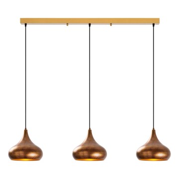 Lampadario MUBA 3xE27/40W/230V rame