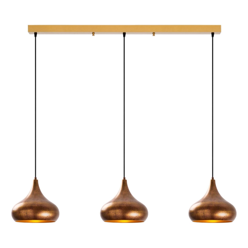 Lampadario MUBA 3xE27/40W/230V rame