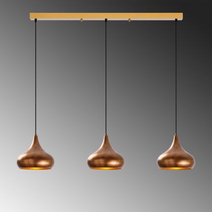 Lampadario MUBA 3xE27/40W/230V rame