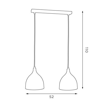Lampadario NOAK YOUNG 2xE27/60W/230V