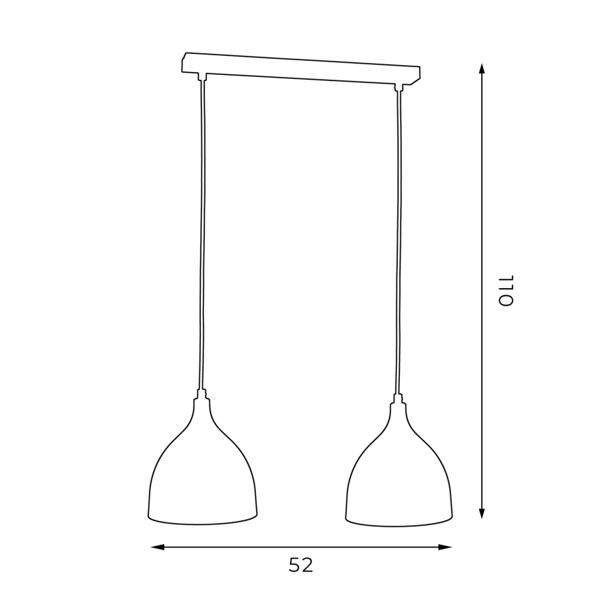 Lampadario NOAK YOUNG 2xE27/60W/230V