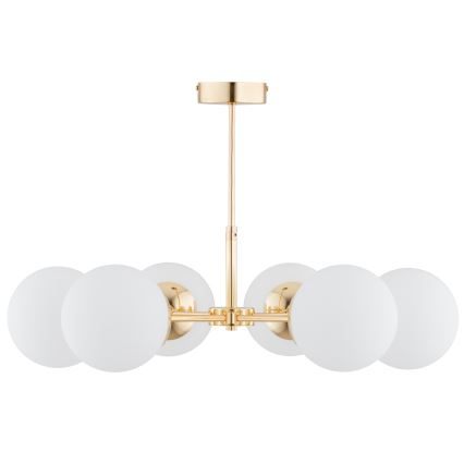 Lampadario on a pole FOTON  6xE14/40W/230V oro/bianco