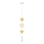 Lampadario per bambini a sospensione STARS 1xE27/20W/230V giallo/bianco