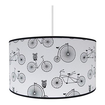 Lampadario per bambini BICICLETTA 1xE27/60W/230V bianco/nero