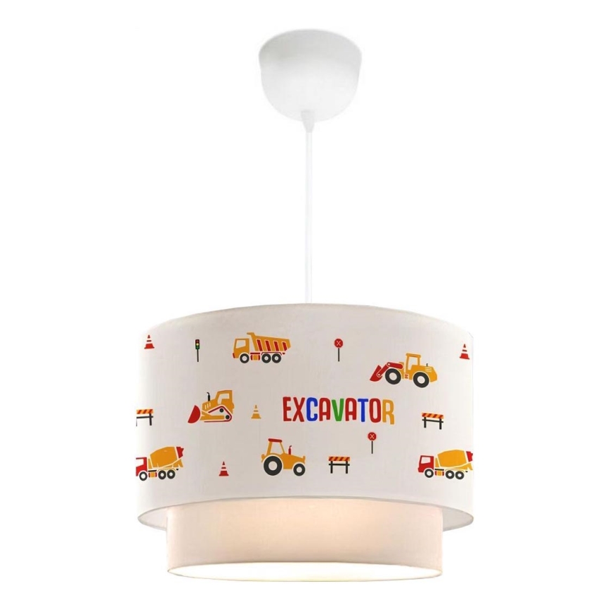 Lampadario per bambini CANDY 1xE27/40W/230V bianco/arancione